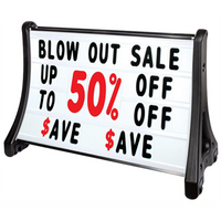 QLA Roadside A-Frame Message Board Sign - Deluxe