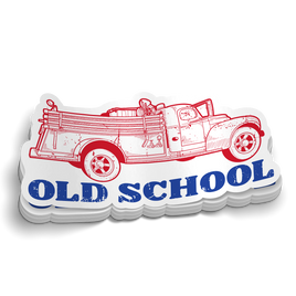 Old School Fire Engine Sticker