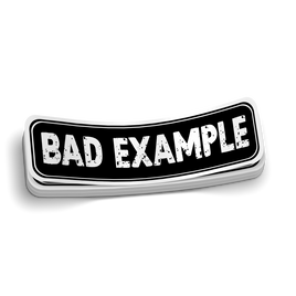 Bad Example Sticker