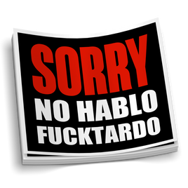 Sorry No Hablo Sticker