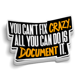 Can't Fix Crazy | Funny Nursing Stickers