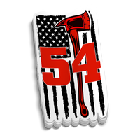 Custom Redline Flag Station Number Sticker