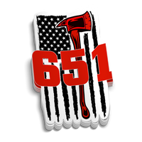 Custom Redline Flag Station Number Sticker