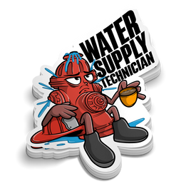 Water Supply Technician - Funny Firefighting Stickers