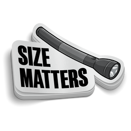 Sizes Matters Funny Police Sticker
