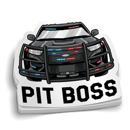 PIT Boss Funny Police Sticker