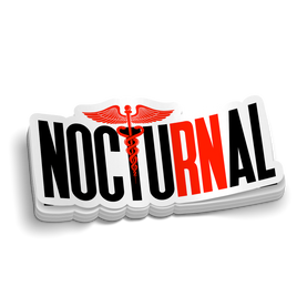 NoctuRNal RN Nursing Sticker