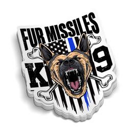 Fur Missiles Police K9 | Police Stickers