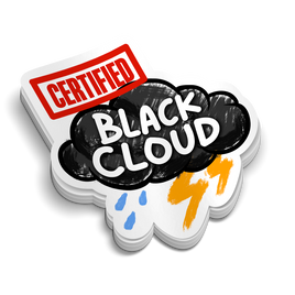 Certified Black Cloud - Funny Stickers