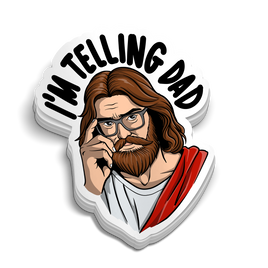 I'm Telling Dad - Funny Tumbler Stickers