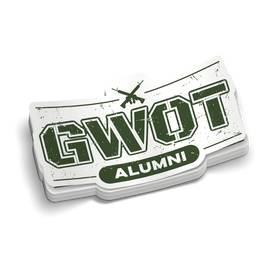 Global War On Terror Alumni | Funny GWOT Stickers | Perfect for Coffee Cups