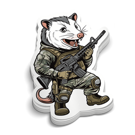 Possum Soldier | Funny Military Stickers | Perfect for Laptops