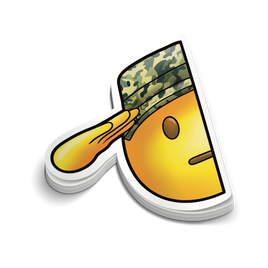 Salute | Funny Military Stickers | Perfect for Windows