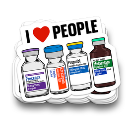 I LOVE PEOPLE Sticker