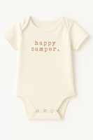 Happy Camper Clay Organic Cotton Baby Bodysuit Short Sleeve