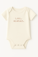 Little Sister Clay Organic Cotton Short Sleeve Baby Bodysuit