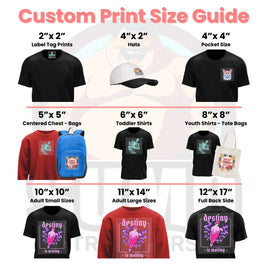Custom DTF Transfers By Size
