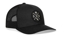 San Diego Trucker Hat  |  Black SD X Snapback