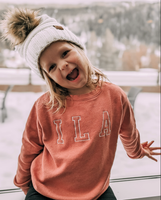 CUSTOM EMBROIDERED OUTLINE NAME - CHILD SWEATER