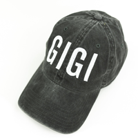 (Choose Your Grandma/Mom Name) - Block Font - Heather Black Baseball Cap