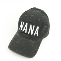 (Choose Your Grandma/Mom Name) - Block Font - Heather Black Baseball Cap
