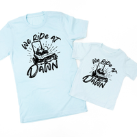 We Ride at Dawn - (Choose Your Mower) - Set of 2 Tee