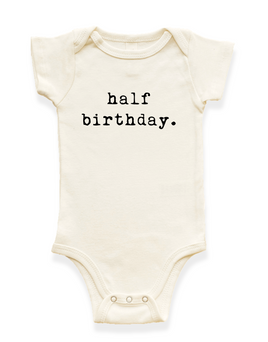 Half Birthday Organic Baby Bodysuit