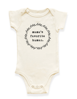 Mama's Favorite Human Organic Baby Bodysuit