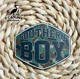 Southern Boy Hex UV Printed Leatherette Hat Patch