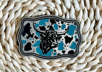 Cow and Cowhide Design Acrylic Laser Engraved Hat Patch