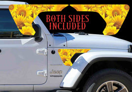 Sunflowers fender vent for the JL or JT 2018 or newer