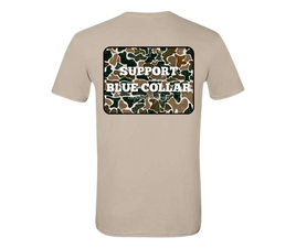 Support Blue Collar Tee - Retro Camo