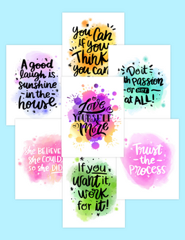 15 Inspirational Quote Watercolor Wall Art