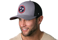 Tennessee Flag Trucker Hat  |  Gray-Black TN Snapback