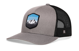 Mountains and Sky Trucker Hat  |  Gray-Black Outdoors Snapback