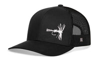 Fly Fishing Trucker Hat  |  Black Fly Fishing Snapback