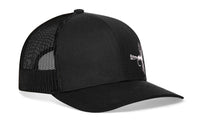 Fly Fishing Trucker Hat  |  Black Fly Fishing Snapback