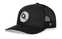 Pickleball Trucker Hat  |  Black Ball And Paddle Snapback