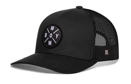 Boy Mom Trucker Hat  |  Black  Snapback
