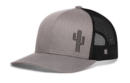 Cactus Trucker Hat  |  Gray-Black Cactus Snapback