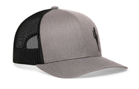 Cactus Trucker Hat  |  Gray-Black Cactus Snapback