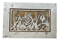 Decorative White Wolf Gun Cabinet Wall-Mounted & Lockable – Weapon Safe for Protective Gun Keeping & Household Defense Equipment