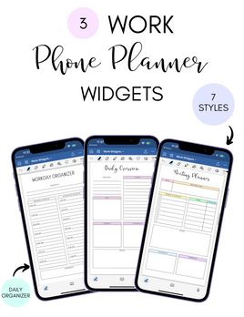 Digital Phone Planner Work Widgets