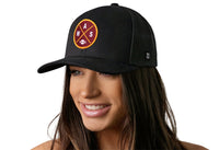 Washington DC Trucker Hat  |  Black WAS X Football Snapback