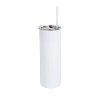 Skinny Tumbler Double Wall Bottle With Lid and metalic straw 20 Oz.