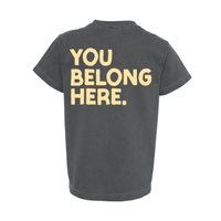 You Belong Here - Smiley and Supplies (pf&b) - YOUTH Comfort Colors Tee