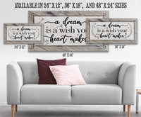 A Dream Is A Wish Wall Decor