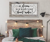 A Dream Is A Wish Wall Decor