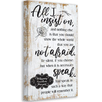 All I Insist On - Canvas