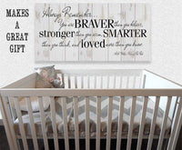 Always Remember You Are Braver - Canvas